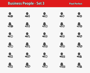Business People Icons. Professional, pixel perfect icons optimized for both large and small resolutions. EPS 8 format.