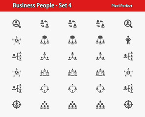 Business People Icons. Professional, pixel perfect icons optimized for both large and small resolutions. EPS 8 format.