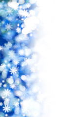 Christmas Snowflakes Blurred Background