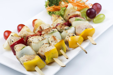 Grill Pork barbecue and vegetable