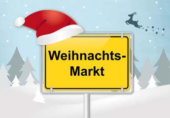 Weihnachtsmarkt Schild