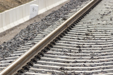 train tracks at a new station platforms