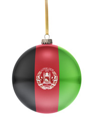Bauble with the flag design of Afghanistan.(series)