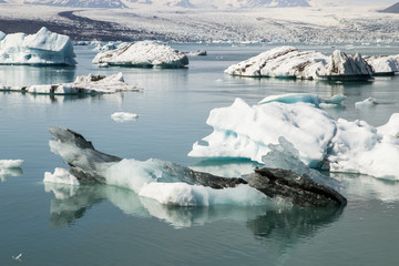 Ghiaccio nella laguna glaciale di Jokulsarlon, Islanda 