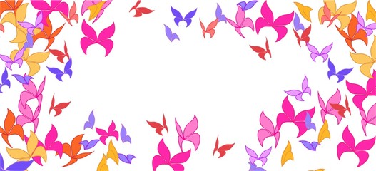background with colorful butterflies