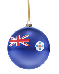 Bauble with the flag design of Queensland.(series)