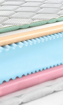 Memory foam - latex mattress cross section - hi quality modern