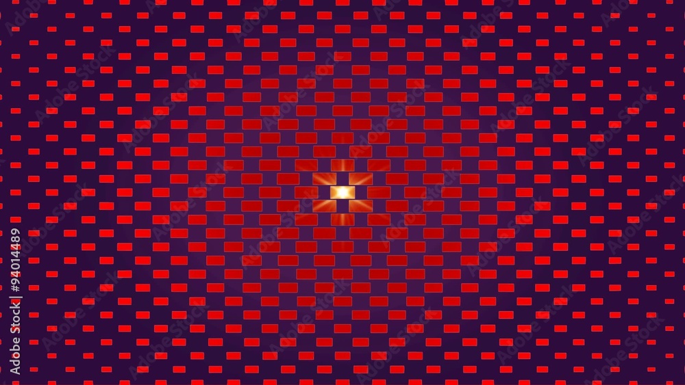 Poster Glowing animated mosaic window pattern