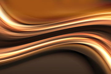 Abstract Gold Wave Design Background