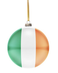 Bauble with the flag design of Ireland.(series)
