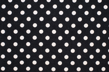 Polka dots pattern. White dots print on dark blue as background.