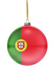 Bauble with the flag design of Portugal.(series)
