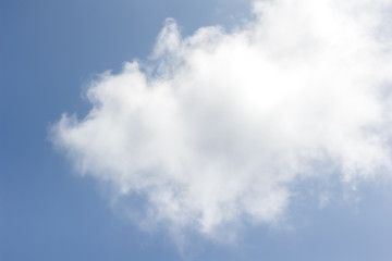 Cloud in blue sky