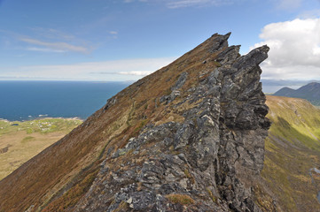Norwegian nature / There are mountains plunging into the sea from hundreds of metres, fjords, tall mountain peaks, northern lights and midnight sun.