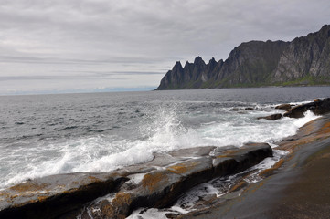 Norwegian nature / There are mountains plunging into the sea from hundreds of metres, fjords, tall mountain peaks, northern lights and midnight sun.