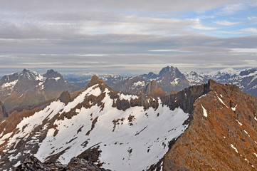Norwegian nature / There are mountains plunging into the sea from hundreds of metres, fjords, tall...