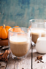 Pumpkin spice latte with spices