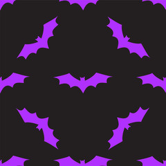 Seamless background with bats. 