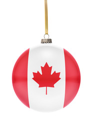 Bauble with the flag design of Canada.(series)