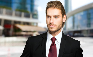     Confident businessman portrait outdoor 