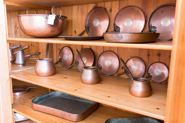 Old ibriks and pans