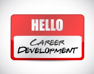 career development name tag sign concept
