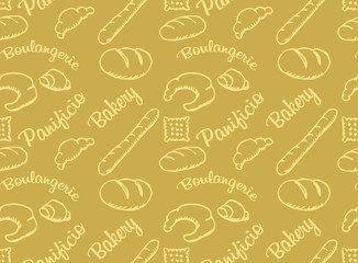 Bakery golden vector pattern