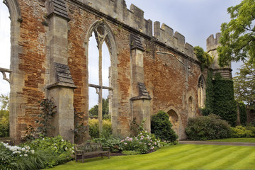 Fototapeta na wymiar ruined Great Hall by the Bishops Palace, Somerset, England