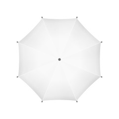 Blank White Umbrella. Top View. Vector