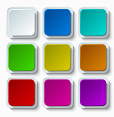 Vector modern colorful web buttons set 