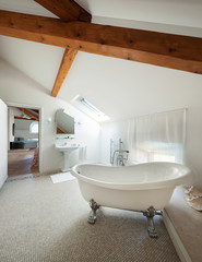 classic bathroom with  white tub