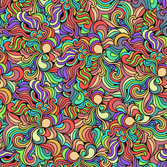 Background with abstract doodle waves 