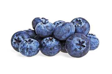 Blueberries isolated on white background