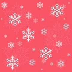 Seamless winter holiday snowflake background vector