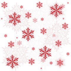 Materiał do szycia Seamless winter holiday snowflake background vector