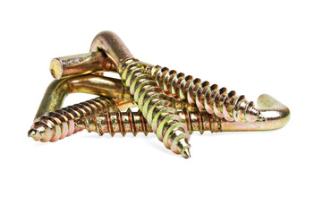 Dowel hooks on a white background