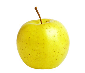 Yellow apple isolated on a white background