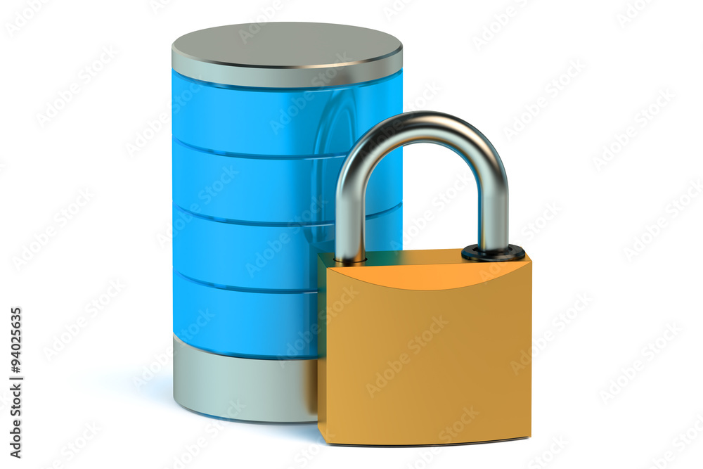 Poster database and computer data security concept