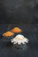 Cupcakes on the wooden table