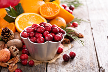 Fall and winter ingredients still life