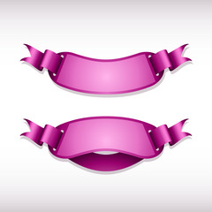 Ribbon stickers. Editable vector. Eps 10