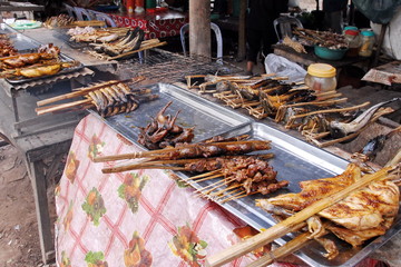 Naklejka premium Street food in Siem Reap, Cambodia.