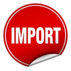 import round red sticker isolated on white