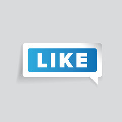 Like label vector speech bubble