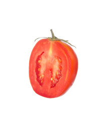 Sliced tomato isolated on white background