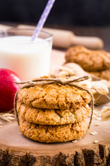 Oat cookies and milk