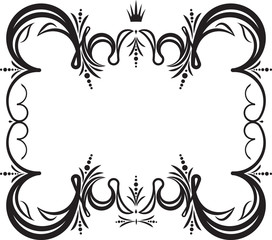 Vintage frame with crown and with blank space for text. Retro vi