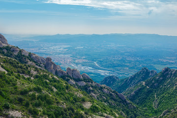 View of Montserrat mountains, Catalonia, Spain.