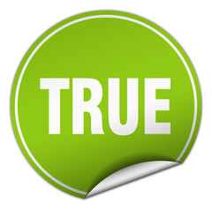 true round green sticker isolated on white