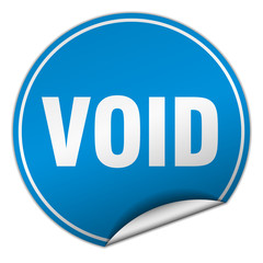 void round blue sticker isolated on white